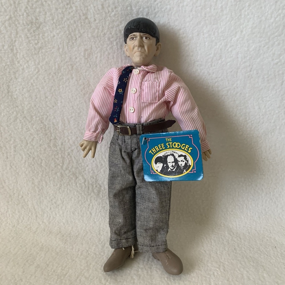 1988 Hamilton Gifts Moe Howard 14" Doll w/ Tag The Three Stooges Please Read